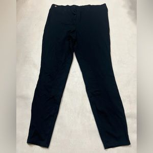 Lauren Ralph Lauren sz L women black skinny cropped pull on ponte pants 0620